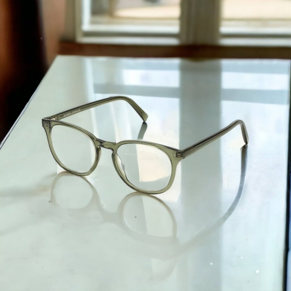 WARBY PARKER Carlton Carlton N Seaweed Crystal Eyeglass Green Clear FRAMES ONLY